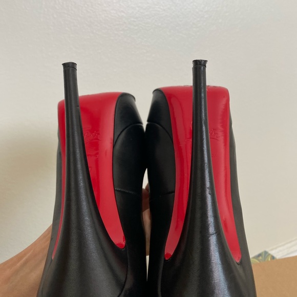 Christian Louboutin Very Prive 120 Black Leather Pumps Size 37 - Picture 2 of 9